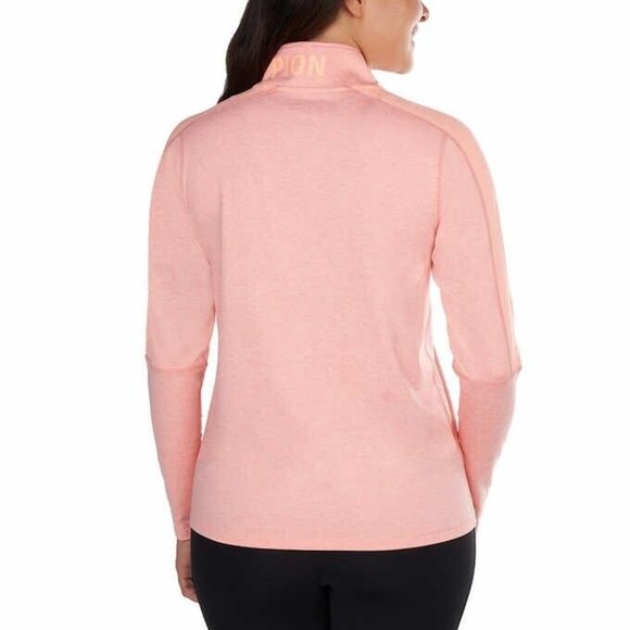 NWoT Champion Women's Mock Neck 1/4 Zip Long Sleeve Tee Pink Size 2XL $60 8D227 - Picture 2 of 5